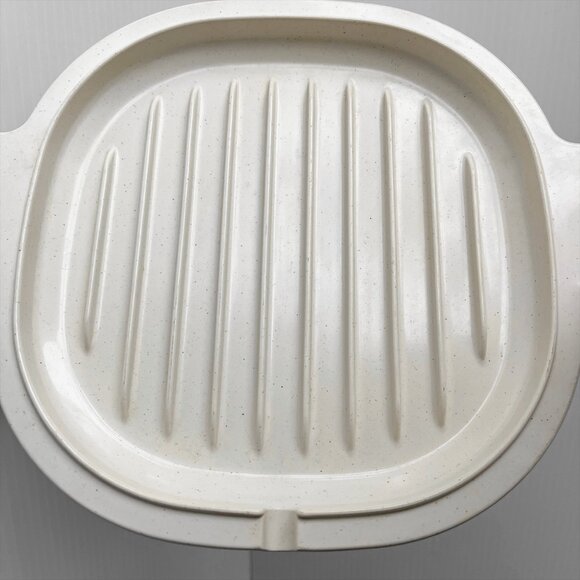 Vintage Rubbermaid Microwave Cookware Set Bacon Tray 3QT Casserole Strainer 3pc - Picture 4 of 13